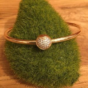 PANDORA 14K Gold Bangle with 14K Gold 💛 Clip